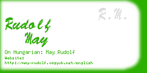 rudolf may business card